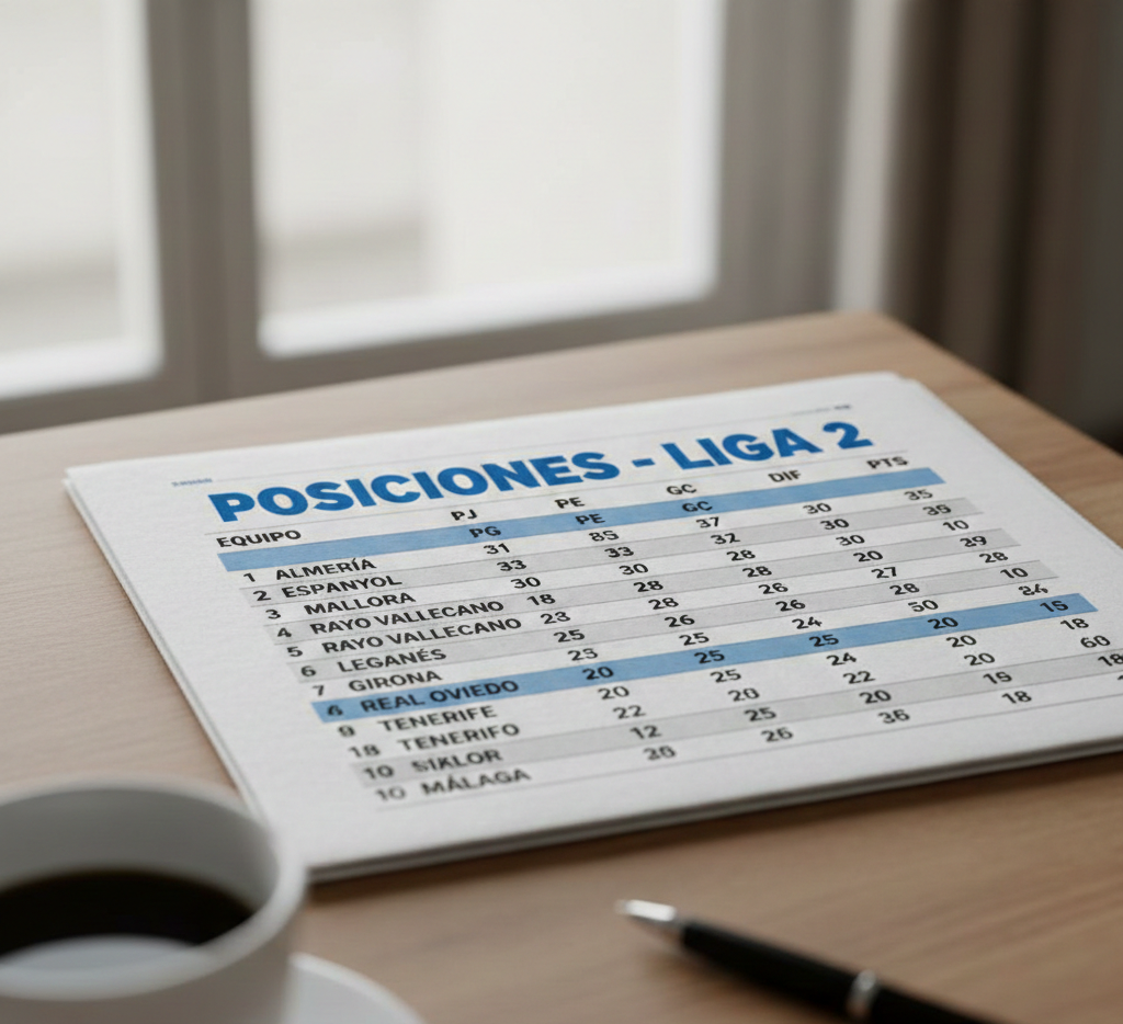 posiciones de la Liga 2