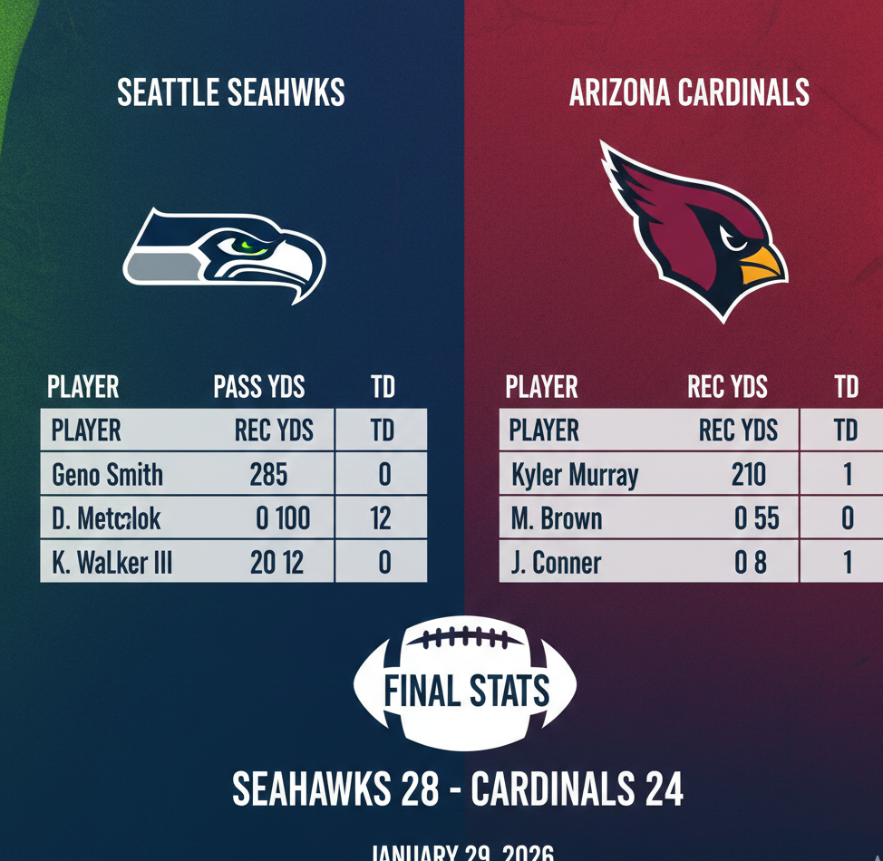 seahawks vs arizona cardinals match player stats